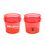 MaxShine Detailing Bucket - Transparent Red [3.5 Gal]