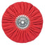 Heavy Cut Clear Dipped Airway Buffing Wheels - Red Rosy Airway- 10"